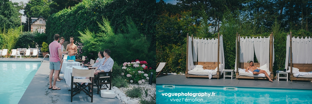 French wedding photographer same sex ; mariage gay homme au domaine saint clair le donjon à Etretat hotel luxe privatisé et à la mairie de Fécamp par Emmanuelle Auzou photographe mariage Normandie Dieppe Caen Deauville Rouen Paris France entière : mariage franco-anglais