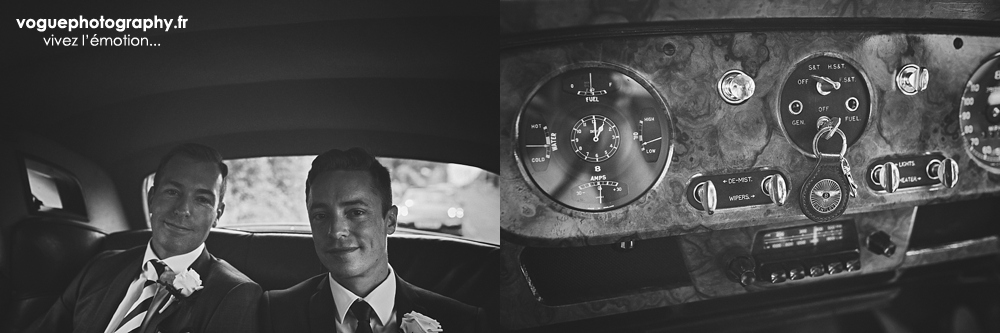 French wedding photographer same sex ; mariage gay homme au domaine saint clair le donjon à Etretat hotel luxe privatisé et à la mairie de Fécamp par Emmanuelle Auzou photographe mariage Normandie Dieppe Caen Deauville Rouen Paris France entière : mariage franco-anglais