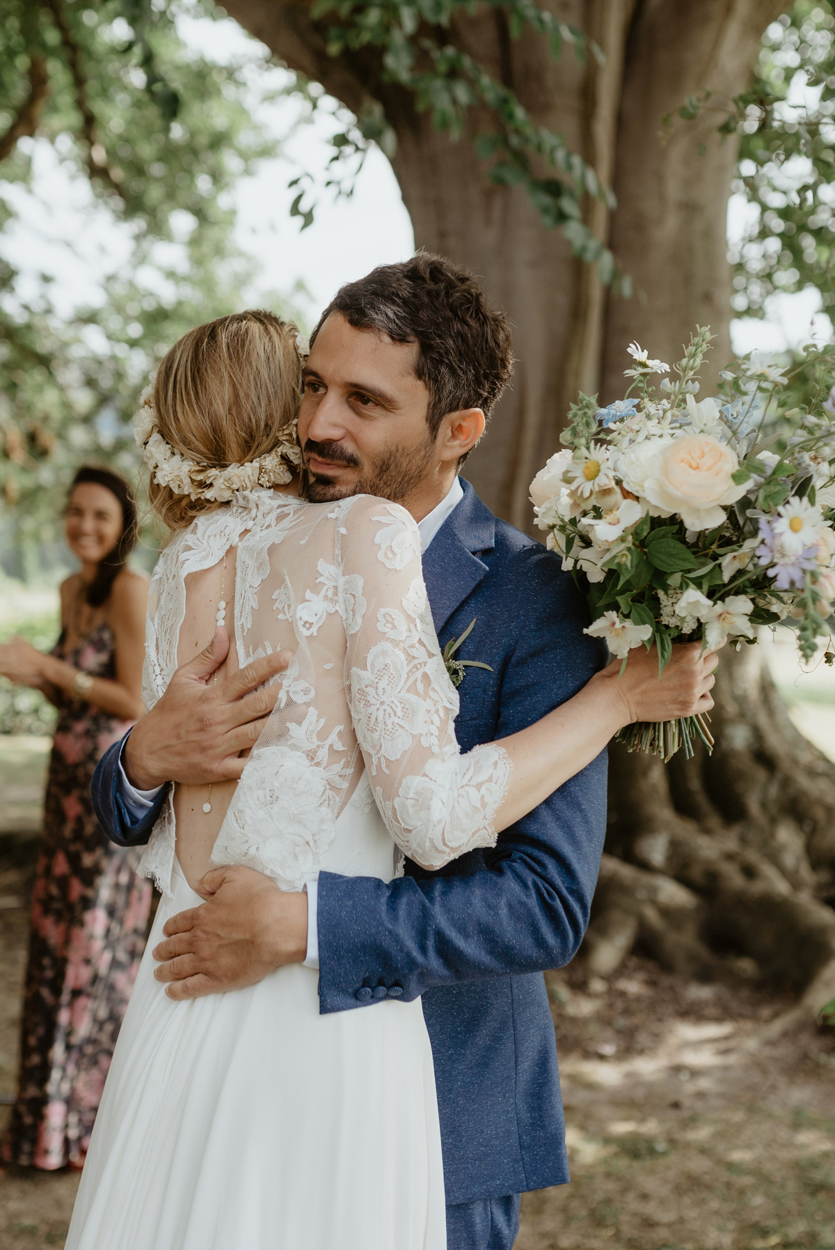 Photographe mariage et vidéaste mariage juif aux Jardins de Coppélia près de Honfleur et Deauville avec cérémonie laïque en extérieur